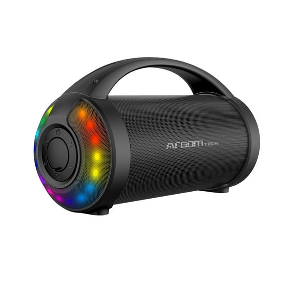 Argom Tech Radyon Beats Wireless BT TWS Function Speaker with LED Lights- Black