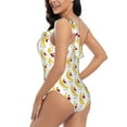 thumbnail image 4 of Sikiie a banana blowing air kisses Print Women One Piece Swimsuits Tummy Control One Shoulder Bathing Suits Ruffle Swimwear, From S to XXL-Medium, 4 of 6
