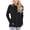 Black, variant on OlLIGET Fashion Woman O-Neck Long Sleeve T-Shirt Summer Solid Pocket Loose Blouse Tops Black XXL