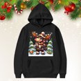 thumbnail image 2 of shqvo Girls Christmas Hoodie Festive Holiday Sweater with Unique Xmas Tree Prints Merry Xmas Pullover for Girls, Cute Christmas Hoodies for Toddler Girls, 2 of 4