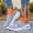 Grey, variant on Women's Breathable Mesh -On Mule Sneakers, Comfortable Air Cushion Platform Walking Shoes, Closed-Toe Backless Slippers for Indoor & Outdoor, 4 Colors