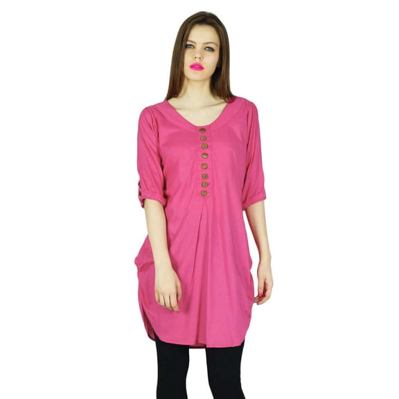 Phagun Rayon Kurti Designer Bollywood Kurta Women Casual Top Tunic Dress