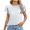 Khaki, variant on Women's Hollow Tunic Top Eyelet Embroidery T-Shirt Short Sleeve Tee Shirt Puff Sleeve Peplum Tops V Neck T Shirts Casual Solid Color Blouses Tees
