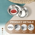 thumbnail image 3 of Uxcell Stainless Steel Sauce Dish, Round Appetizer Plates Condiment Bowl for Dipping Silver, 3 of 7