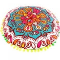 thumbnail image 3 of Retap 17inch Home Round Pillow Case Mandala Geometric Meditation Floor Cushion Cover #010, 3 of 4