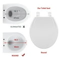 thumbnail image 6 of CuisinAid Round Toilet Seat with Built-in Toddler Training Seat, Soft-Close Lid, Safe PP Material & Easy Installation Kit,White, 6 of 7