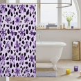 thumbnail image 3 of Manfei Purple Bow Shower Curtain 72Wx84L,Cheetah Animal Print Bathroom Shower Curtain, 3 of 5