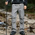 thumbnail image 6 of GZMOALH Men's Nylon Cargo Pants, Water Repellent Multi Pocket Hiking Trousers with Drawstring Waist for Outdoor Travel, 6 of 6