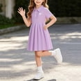 thumbnail image 4 of Antinious Girls Check Collar Short Sleeve School Uniform Casual Trendy Wear Dress, 4 of 5