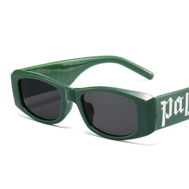 Gafas De Sol rectangulares Vintage para hombre, lentes De Sol con montura pequeña a la moda, estilo Hip Hop, Punk Fivean unisex