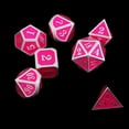 thumbnail image 2 of Juego de 7 dados TRPG D4-D20 de aleación poliédrica digital para juegos de rol DND, color rojo, 2 of 9