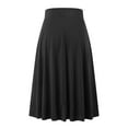 thumbnail image 4 of Landzoo Women's Solid Lightweight Flare Midi Pull On Closure Skirt Comfortable Casual Women's Skirt, 4 of 5