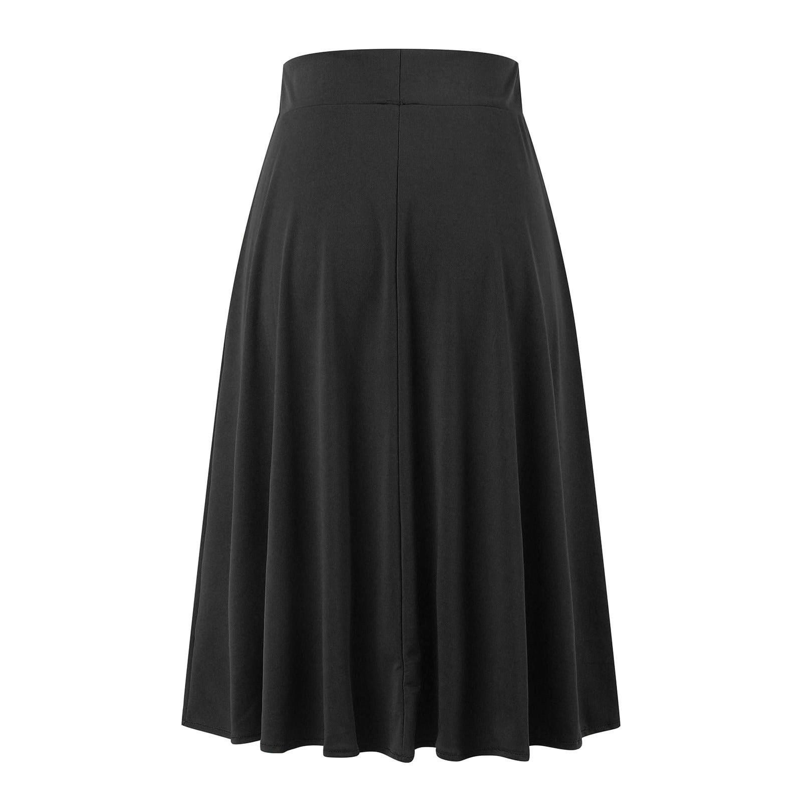 B91xZ Maxi Skirts for Women Fashion High Waist A-Line Satin