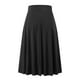 thumbnail image 3 of Gibobby faldas de mezclilla para mujer Falda midi acampanada ligera y con cierre sin cordones para mujer(Negro, M), 3 of 4