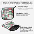 thumbnail image 3 of Yayeee Oven Mitts and Pot Holder Set of 2 Heat Resistant Kitchen Gloves Baking Hot Pad, Red Abstract Geometric, 3 of 5