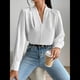 thumbnail image 5 of Blusas de Trabajo para Mujer, Blusas de Larga, Blusas de Oficina con Cuello en V, Blusas de para Mujer M, 5 of 10