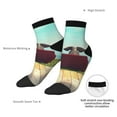 thumbnail image 6 of Fuzoiu Elehpant And A Giraffe Looking At The Sea Print Adult Socks, Crew Moisture-wicking Socks, Unisex Cushion Crew Socks,Casual Sports Ankle Socks, 6 of 7