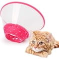 thumbnail image 1 of Collar de perro ajustable con cono para mascotas, collar acolchado transparente con borde suave transpirable, cono de plástico para cachorros que protege la recuperación de la cirugía del cuello,, 1 of 7