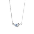 thumbnail image 2 of Exquisite Planet Moon Star Necklaces for Women Cute Fashion Blue Rhinestone Clavicle Chain Choker Party Jewelry Gift, 2 of 3