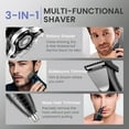 thumbnail image 2 of Electric Shaver Razors for Men, RUTAWZ 3-in-1 Beard, Hair & Nose Trimmer, Rechargeable, with LED Display, 2 of 8