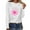 #1 White, variant on Luxalzxs Womens Pink Ribbon Sunflower Graphic Shirts Fighting Breast Cancer Long Sleeve T-Shirt Casual Round Neck Loose Tops