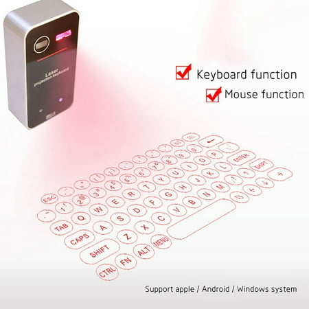 Tepsmf LASERs KEYBOARD PROJECTOR,Virtual Wireless Bluetooth Portable Projection Keyboard For Smart Phone PC