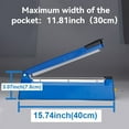 thumbnail image 3 of 8-Inch & 11.81-Inch Manual Impulse Heat Sealer, Adjustable Temperature, for Plastic Mylar PE PP Shrink Wrap Bags, Portable Bag Sealing Machine with Extra Replacement Parts, 3 of 12