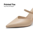 thumbnail image 5 of DREAM PAIRS Women's Slingback Heels Pointed Toe Block Heel Pumps Closed Toe Adjustable Strap Office Work Dress Shoes for Daily Wear, 5 of 7