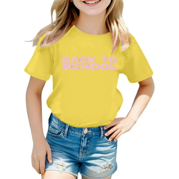 Girls Shirts Back to School Shirt Stylish Girls Tops For Everyday Wear Loose Fit Tees & Shirts For Ages 3 16 For Spring And Summer Easy To Clean Great For