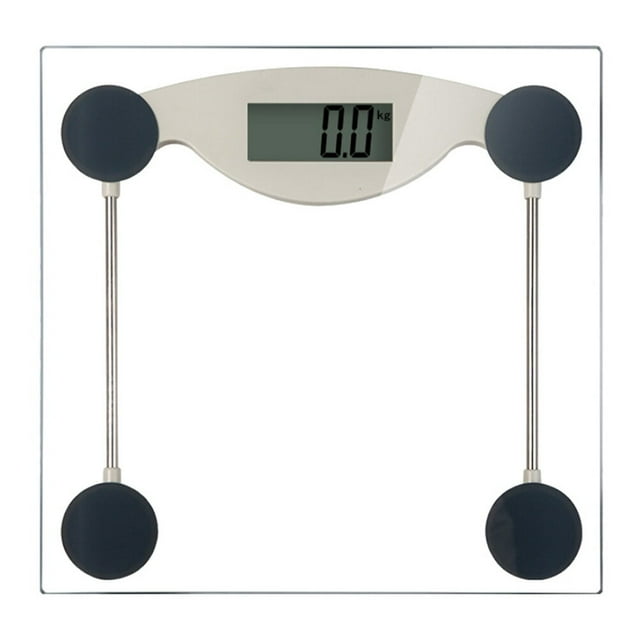 Shisuyan 1 Pce Balance Corporelle LCD Transparente Carrée Balance Électronique Balance de Salle de Bain Numérique Précise