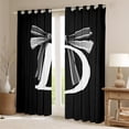 thumbnail image 2 of Erosebridal Kawaii Initial Letter Curtains Pack of 2 (42x63), Monogrammed D 30%-50% Black Out Curtains, Cool Ribbon Cow Curtains for Living Room, Window Curtains Bedroom Decoration, 2 of 6