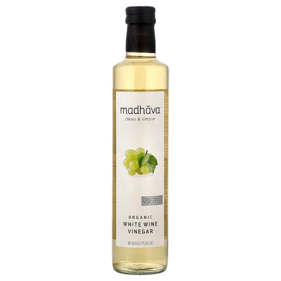 Madhava Organic White Wine Vinegar, 16.9 fl oz