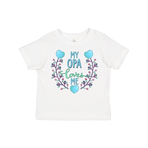 Inktastic My Opa Loves Me with Flowers and Hearts Boys or Girls Toddler T-Shirt
