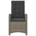 thumbnail image 3 of vidaXL Chaises de Jardin Inclinables d'Extérieur 2 Pcs avec Coussins Gris Rotin Poly, 3 of 5