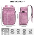 thumbnail image 3 of Colorful Dreamy Cooler Backpack - 20L Insulated Lunch Backpack with Floral Fantasy Pattern for Picnics, Travel & Outdoor Activities, 3 of 4