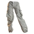 thumbnail image 3 of Fiocias Doll Miniature Pants 1/6 Scale Action Figure Loose Fit Cargo Pants Cloth Trouser Durable Realistic Accessory Suitable for Doll Collection Home Decoration Toy Photography Cosplay Gray Green, 3 of 6