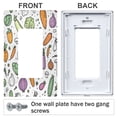 thumbnail image 3 of Yayeee Rocker Switch Wall Plate 2-Gang 4.7"x4.6" Home Decorative Outlet Cover, Purple Vegetables Pattern, 3 of 6