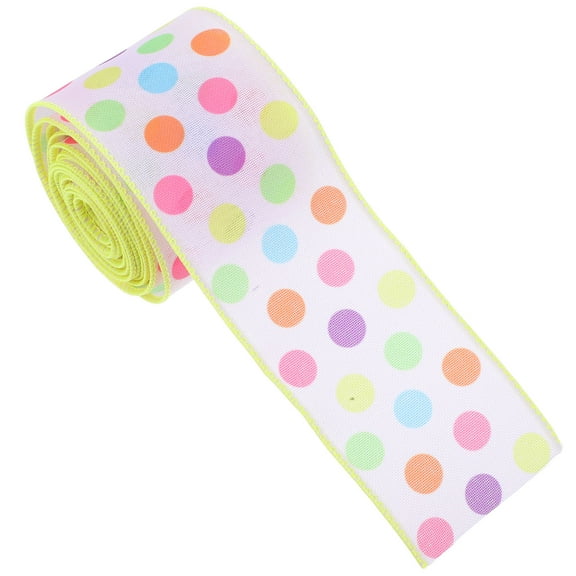 ADDHAT Spring Decorations Ribbon Iron Wire 1 Roll 176.85X2.48X0.04in