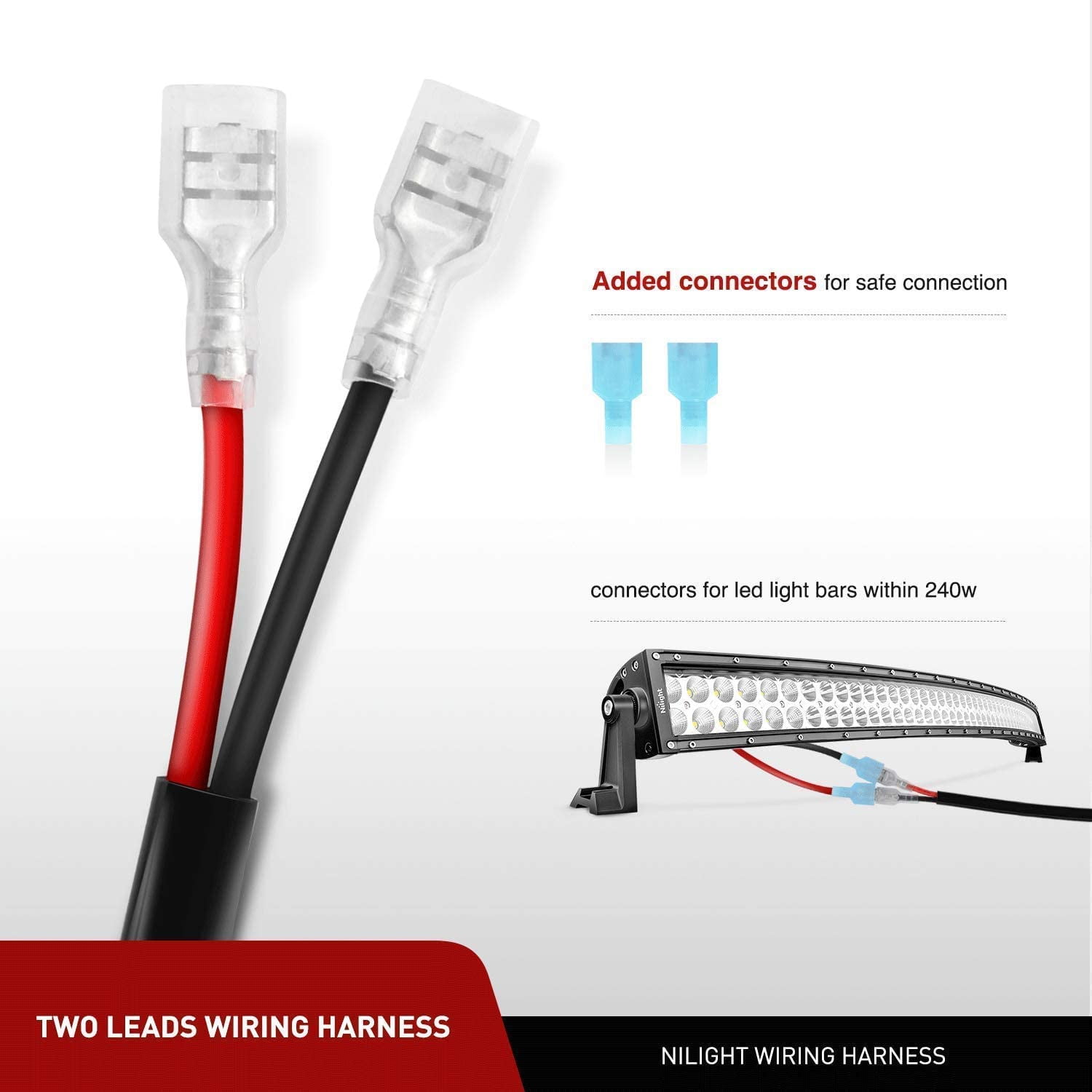 Nilight Led Light Bar 26Inch 540W Triple Row 50000LM Flood Spot Combo Off Road Driving Lights with 14AWG Heavy Duty Wiring Harness for Boat Truck Jeep UTV ATV Car