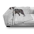 thumbnail image 3 of Boston Terrier Soft Flannel Fleece Throw Blanket, Portrait of Standing Canine Realistic Illustration Digital Color Effect, Cozy Plush for Indoor and Outdoor Use, 60" x 80", Multicolor, by Ambesonne, 3 of 6