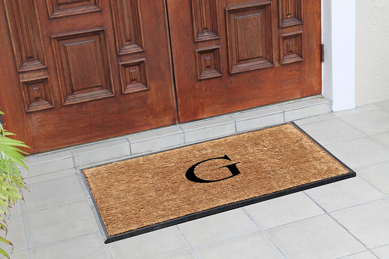 A1HC First Impression 30 in. x 48 in. Rubber and Coir Molded Double Monogrammed Door Mat