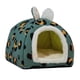 thumbnail image 5 of Cama para gatos con cueva para gatos, caseta autocalentable, acogedora para interiores con almohada acolchada extraíble, nido para gatos semicerrado , L AZUL, 5 of 10