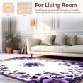 thumbnail image 2 of ODIKA 3'x5' Machine Washable Non-Slip Area Rug, Enchanted Garden Octagon High Traffic Rug, Purple, 256153, 2 of 7