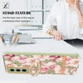 thumbnail image 2 of For Samsung Galaxy S21 FE Floral Case with Ring Holder Kickstand - Slim and Lightweight, Military-Grade Shockproof Protection, Women & Girls' Style Case Designed for Galaxy S21 FE, Pink Flower, 2 of 5
