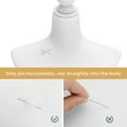 thumbnail image 6 of Bonnlo Female Dress Form Pinnable Mannequin Body Torso with Wooden Tripod Base Stand (White, 2-4), 6 of 8