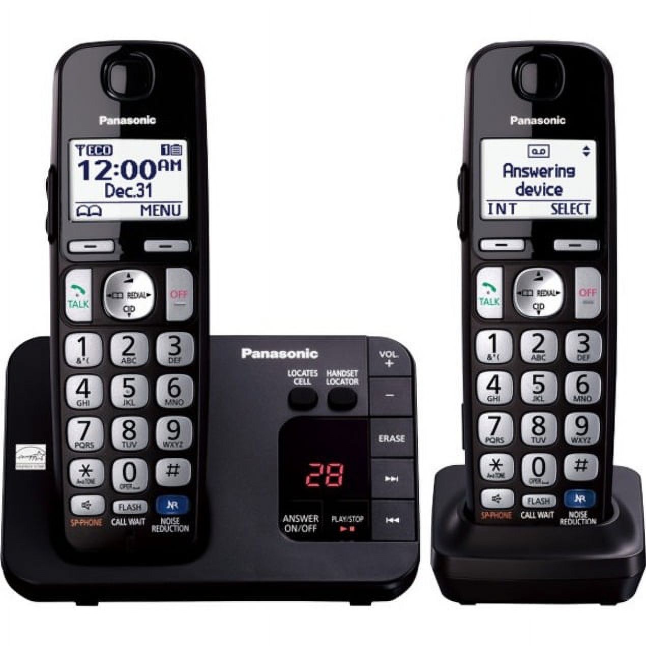 Panasonic KX-TGE232B Cordless Phone, 2 Handsets - image 3 of 3