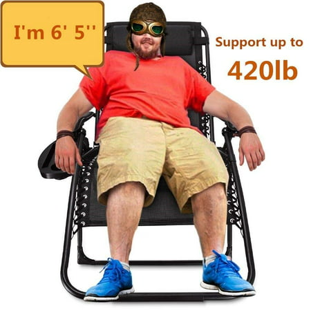 Oversize Supports 400 lbs Extra Wide Zero Gravity Chair with (Best Oversized Zero Gravity Chair)