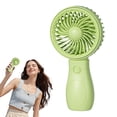 thumbnail image 2 of Clearance Under $5 | Low Noise 3 Speed Mini Handheld Fan, USB Rechargeable Pocket Portable Cooler For Indoor Outdoor Travel Commuting Hiking(Green), 2 of 9