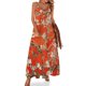 thumbnail image 1 of Vestido Van Gogh con diseño floral de almendros y escote en V, estilo bohemio, largo, para mujer, con gráficos kawaii, maxivestido 3XL, 4XL, 5XL, 1 of 7