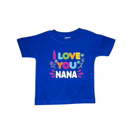 

Inktastic I Love You Nana with Flowers Gift Baby Girl T-Shirt